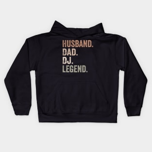 Dj Funny Husband Dad Legend Vintage Father's Day Kids Hoodie